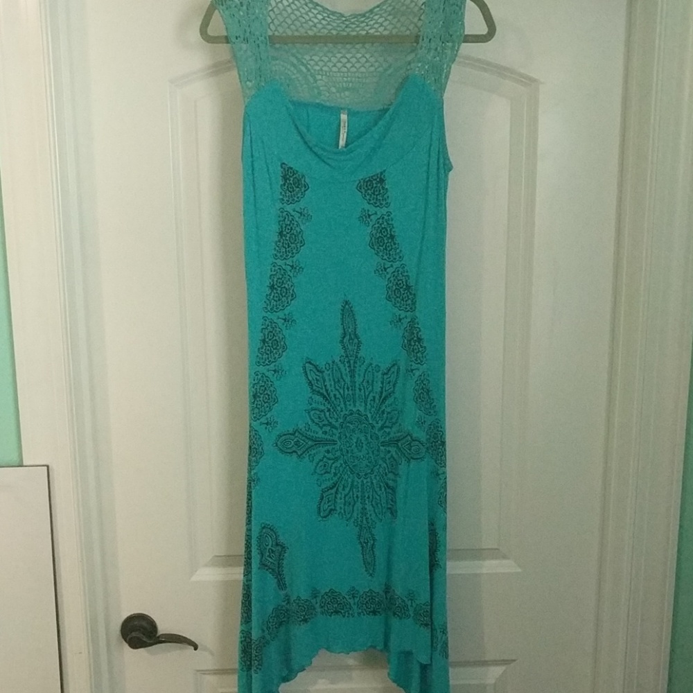 Teal India Boutique Asymmetrical Dress